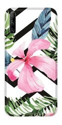 CASEGADGET CASE OVERPRINT PINK FLOWER AND LEAVES HUAWEI P SMART PRO