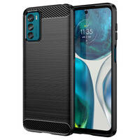 Carbon Case for Motorola Moto G42 flexible silicone carbon cover black