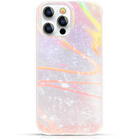 Kingxbar Shell Series luxury elegant phone case for iPhone 13 pearl-pink