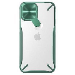NILLKIN CASE WITH FLAP FOR CAMERA AND FOLDING STAND IPHONE 12/12 PRO GREEN