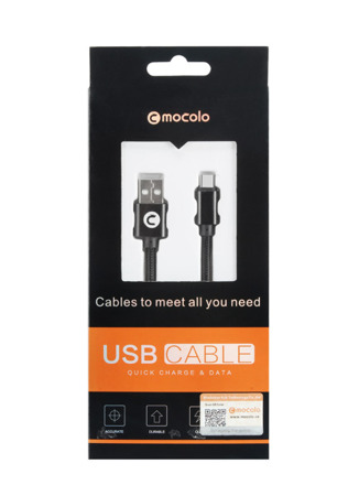 (4941) CABLE USB4 MOCOLO 2M DURABLE TYP-C BLACK