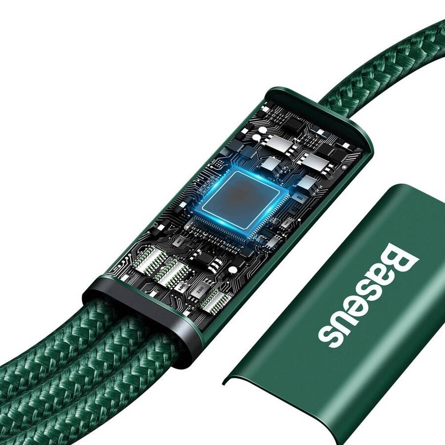 BASEUS RAPID 3IN1 USB TYP C - USB TYP C / LIGHTNING / MICRO USB CABLE 20 W 1,5 M GREEN (CAMLT-SC06)