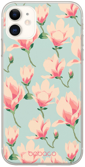 CASE OVERPRINT BABACO FLOWERS 016 IPHONE X/XS MINT