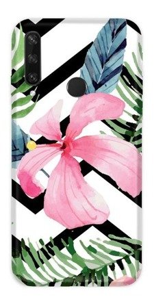 CASEGADGET CASE OVERPRINT PINK FLOWER AND LEAVES HUAWEI Y6P