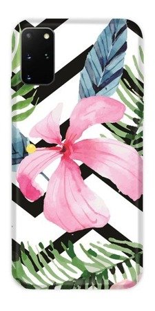 CASEGADGET CASE OVERPRINT PINK FLOWER AND LEAVES SAMSUNG GALAXY S20 PLUS