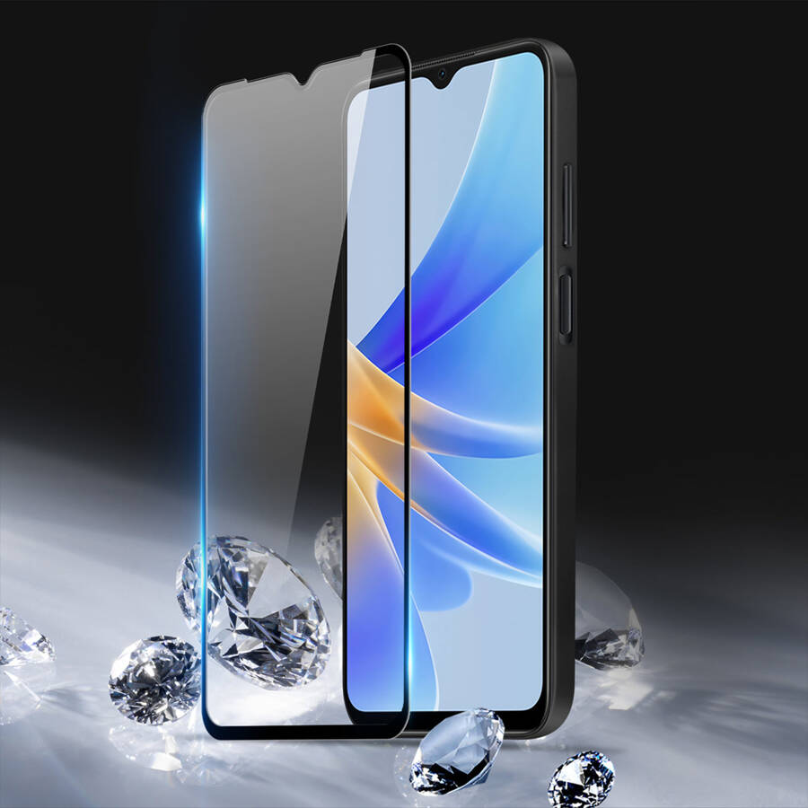 DUX DUCIS 9D TEMPERED GLASS OPPO A17 9H TEMPERED GLASS WITH BLACK FRAME