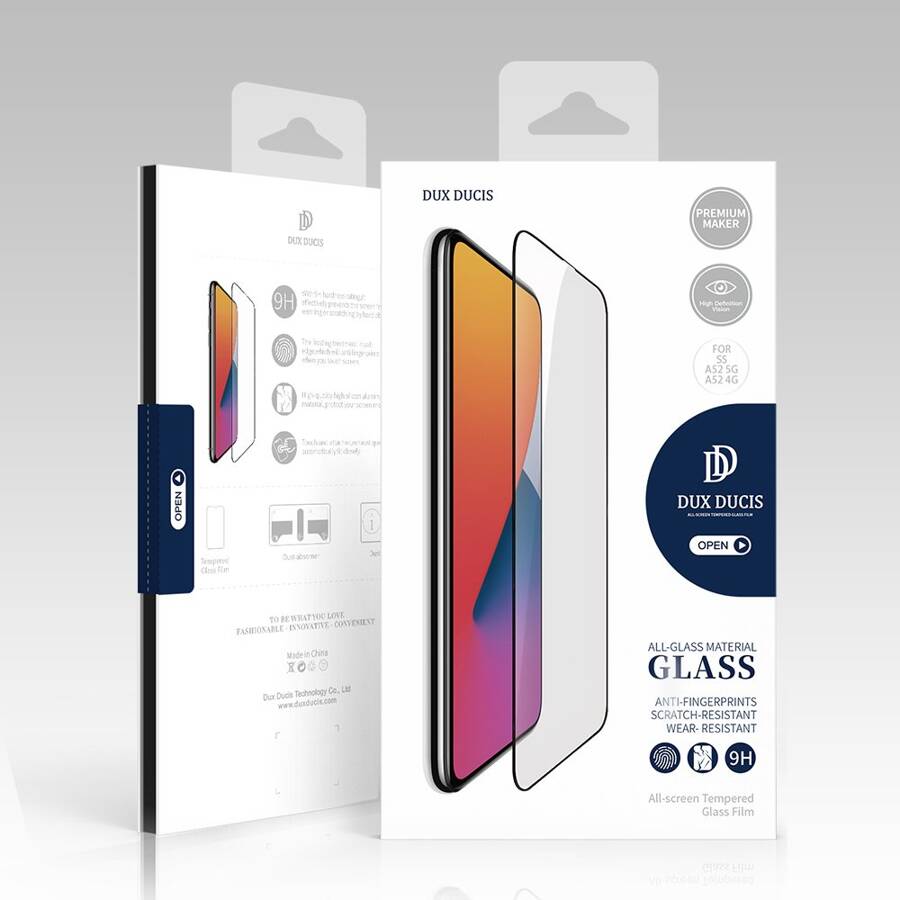 DUX DUCIS 9D TEMPERED GLASS TOUGH SCREEN PROTECTOR FULL COVERAGED WITH FRAME FOR SAMSUNG GALAXY A52S 5G / A52 5G / A52 4G BLACK (CASE FRIENDLY)
