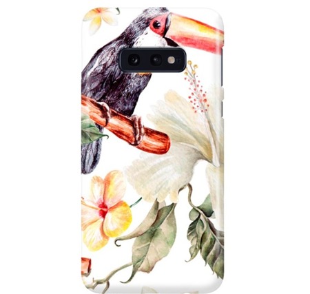 FUNNY CASE OVERPRINT TOUCAN AND FLOWER SAMSUNG GALAXY S10E