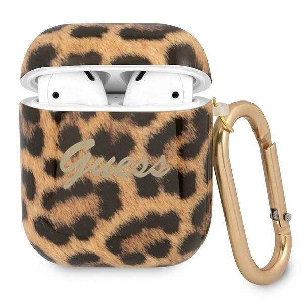 GUESS GUA2USLEO AIRPODS 1/2 COVER ZLOTY/GOLD LEOPARD COLLECTION
