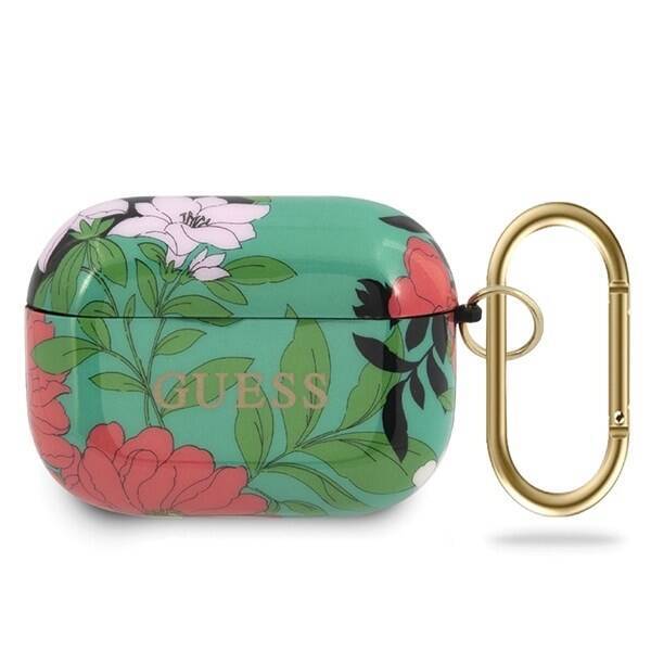 GUESS GUACAPTPUBKFL01 AIRPODS PRO COVER GREEN/GREEN N.1 FLOWER COLLECTION