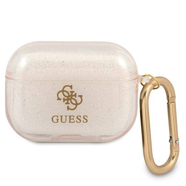 GUESS GUAPUCG4GD AIRPODS PRO COVER ZLOTY/GOLD GLITTER COLLECTION