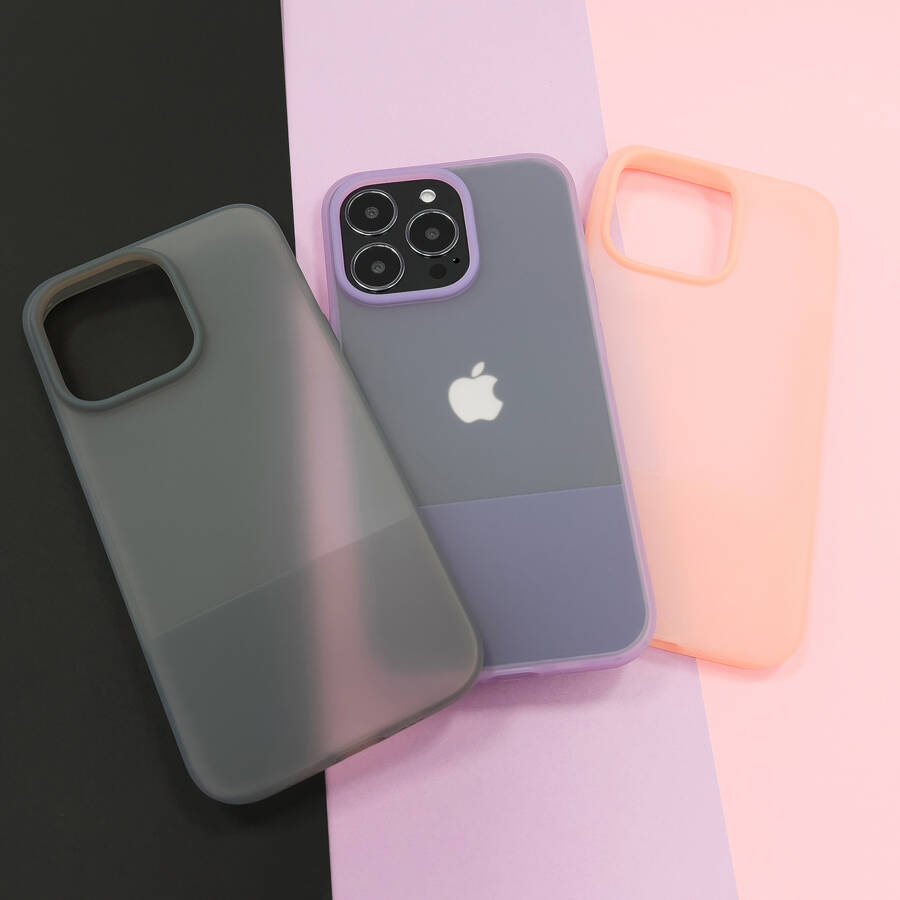 KINGXBAR PLAIN SERIES CASE COVER FOR IPHONE 13 SILICONE COVER GRAY