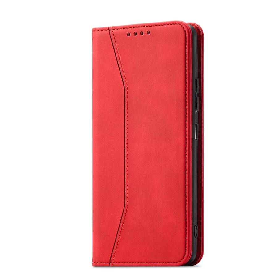 MAGNET FANCY CASE CASE FOR SAMSUNG GALAXY S22 + (S22 PLUS) POUCH WALLET CARD HOLDER RED