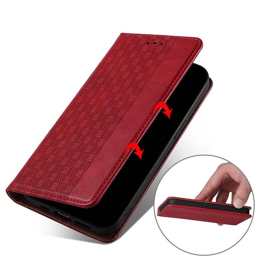 MAGNET STRAP CASE CASE FOR SAMSUNG GALAXY A12 5G POUCH WALLET + MINI LANYARD PENDANT RED