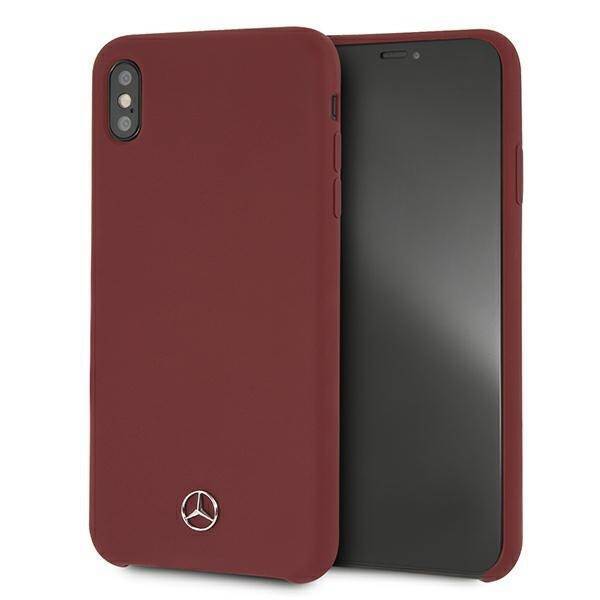 MERCEDES MEHCI65SILRE IPHONE XS MAX RED HARDCASE SILICONE LINE