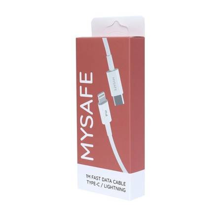 MYSAFE CABLE CL18W TYPE-C FOR LIGHTNING WHITE