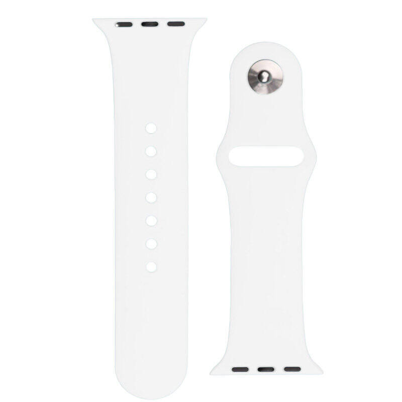 SILICONE STRAP APS SILICONE BAND FOR WATCH 9 / 8 / 7 / 6 / 5 / 4 / 3 / 2 / SE (41 / 40 / 38MM) STRAP WATCH BRACELET WHITE