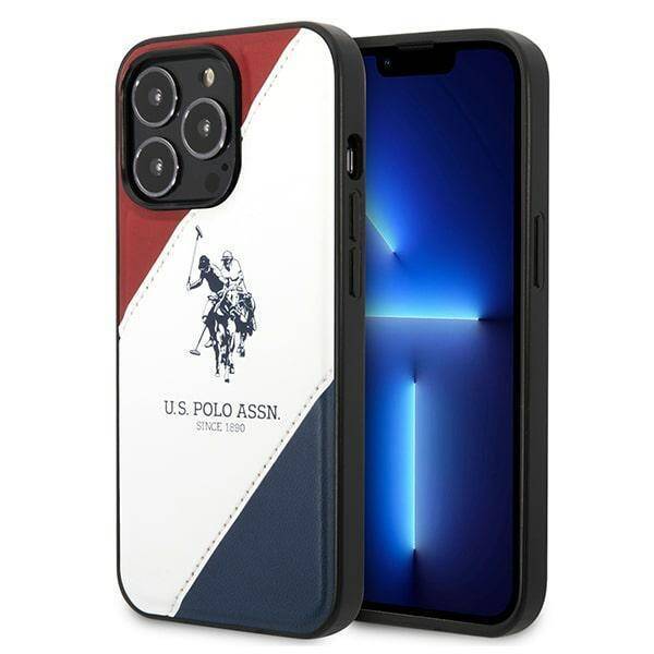 US POLO USHCP14SPSO3 IPHONE 14 6,1" BIAŁY /WHITE TRICOLOR EMBOSSED