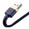 BASEUS CAFULE LIGHTNING CABLE 1M 2.4A NAVY BLUE/GOLD