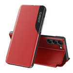 ECO LEATHER VIEW CASE CASE FOR SAMSUNG GALAXY S23 WITH A FLIP STAND RED
