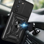 HYBRID ARMOR CAMSHIELD CASE FOR SAMSUNG GALAXY S23 ARMORED CASE WITH CAMERA COVER BLACK