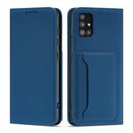 MAGNET CARD CASE CASE FOR SAMSUNG GALAXY A12 5G POUCH WALLET CARD HOLDER BLUE
