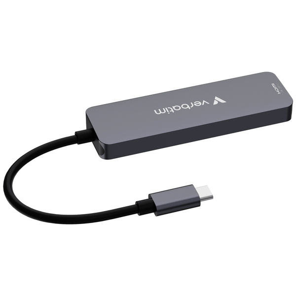 Adapter Hub Verbatim USB-C/HDMI/USB-A    3.2/USB-A 2.0 aluminiowy 32155