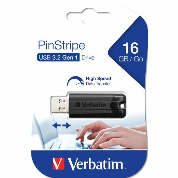 Verbatim Pendrive 16GB USB-A 3.2PinStripe czarny/black 49316