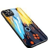 Color Glass Case etui pokrowiec nakładka ze szkła hartowanego z osłoną na aparat iPhone 11 Pro pattern 1