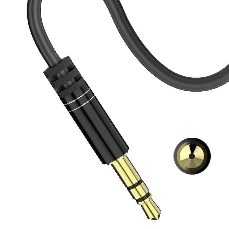 Dudao kątowy kabel przewód AUX mini jack 3.5mm 1m czarny (L11 black)