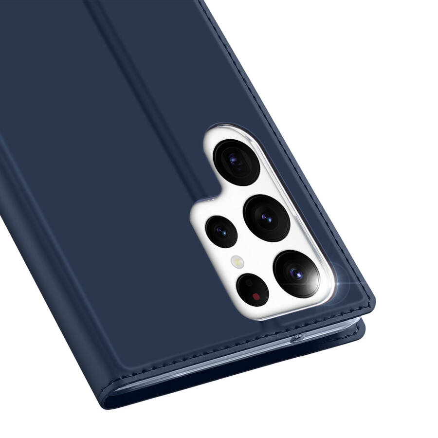 Dux Ducis Skin Pro etui Samsung Galaxy S23 Ultra pokrowiec z klapką portfel na kartę podstawka niebieskie