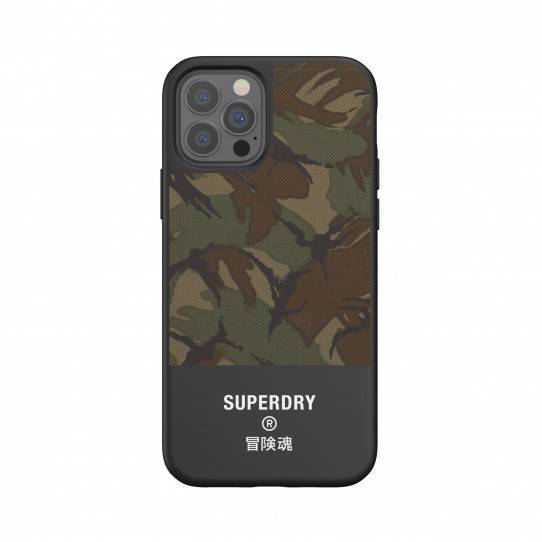 ETUI SUPERDRY MOULDED CASE CANVAS IPHONE 12 / 12 PRO ZIELONY MORO