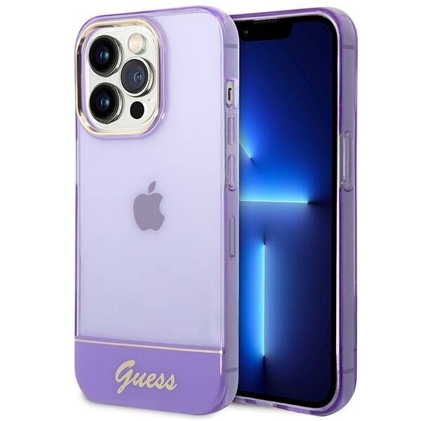 GUESS GUHCP14LHGCOU IPHONE 14 PRO 6,1" FIOLETOWY/PURPLE HARDCASE TRANSLUCENT