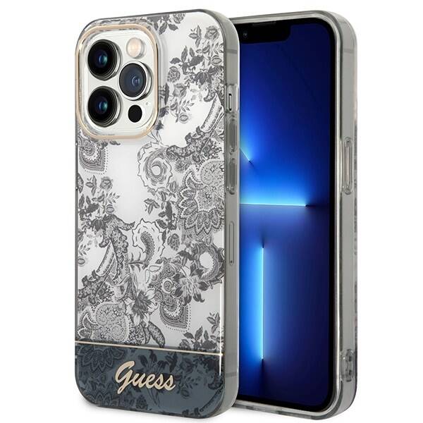 GUESS GUHCP14XHGPLHG IPHONE 14 PRO MAX 6,7" SZARY/GREY HARDCASE PORCELAIN COLLECTION