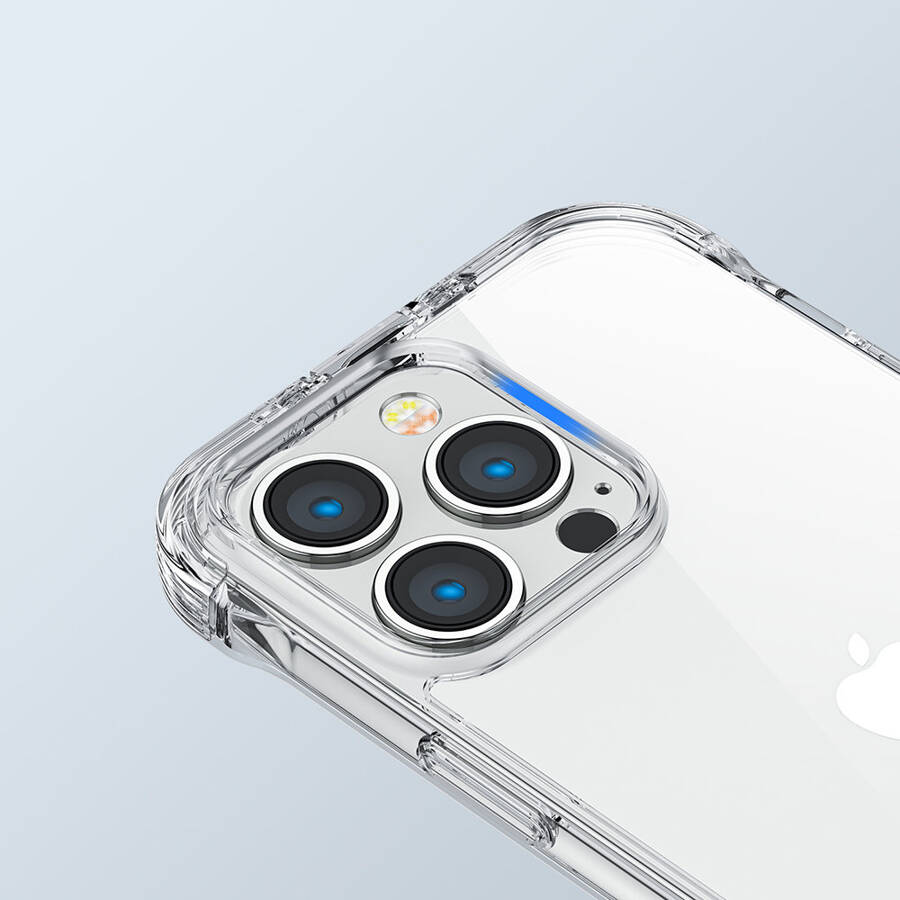 Joyroom Defender Series etui pokrowiec do iPhone 14 pancerna obudowa z haczykami podstawką przezroczysty (JR-14H1)