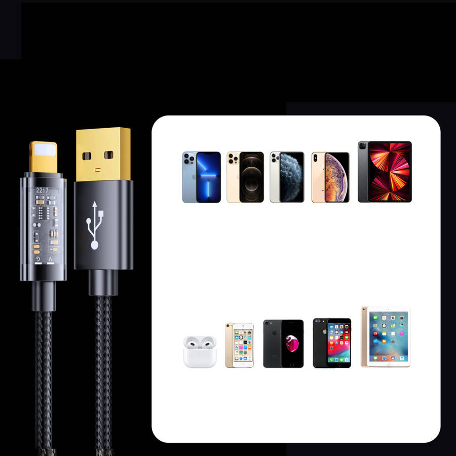 Joyroom kabel USB Typ C - Lightning szybkie ładowanie Power Delivery 20 W 1,2m czarny (S-UL012A12)