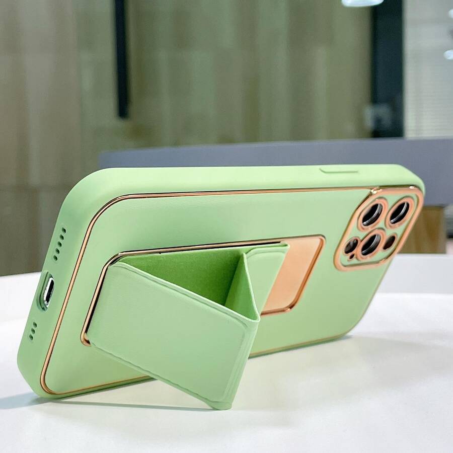 New Kickstand Case etui do iPhone 13 Pro Max z podstawką zielony