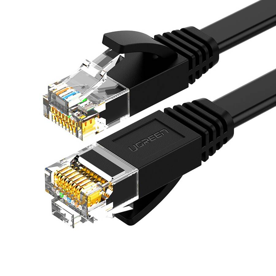 Ugreen płaski kabel sieciowy LAN Ethernet Cat. 6 15m czarny (NW102)