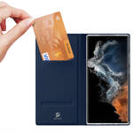 Dux Ducis Skin Pro etui Samsung Galaxy S23 Ultra pokrowiec z klapką portfel na kartę podstawka niebieskie